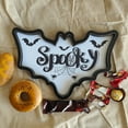 thumbnail image 4 of Halloween Serving Tray With Bat Design Decorative Wooden Catch All Tray For Party Home Bar Counter Christmas Sign Large Metal Tray round Small Cute Decorations Wooden Centerpiece Tray 3 Tier Tray, 4 of 4