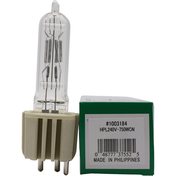 Ushio HPL 750W 240V  Stage & Studio Lamp, 300-Hour Life, Powerful & Efficient Lighting Solution – Model 1003184 - 1 Unit per pack