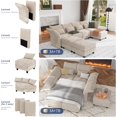 thumbnail image 5 of LLappuil Modular Sectional Sofa, 8 Seat Modular Sectional Sofa with Storage, 2 Corner Large Seat, Adjustable Armrest, 25.6" Deep Seat Chenille Corner Sofa Couch Khaki, 5 of 10