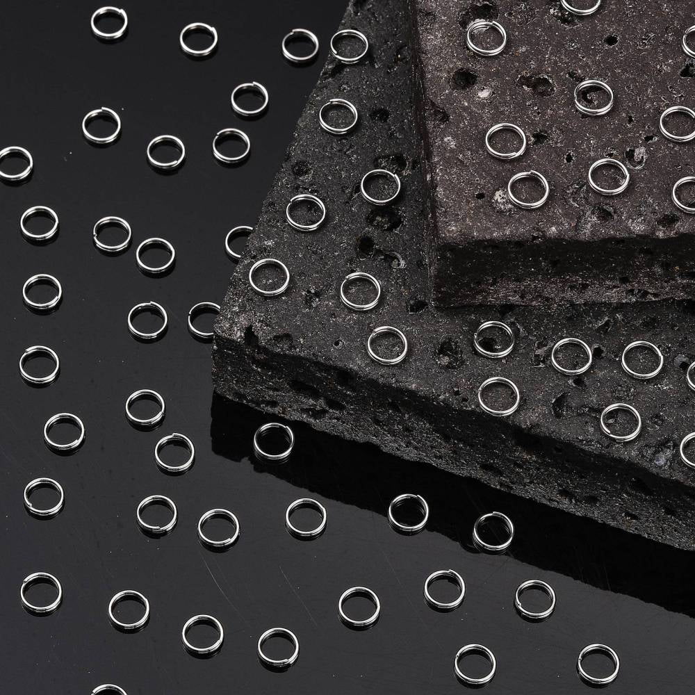 Resistant 304 Stainless Steel Split Rings Double Loops Jump Rings Stainless Steel Color 6x1.2mm 4.8mm inner diameter 5000pcs/bag