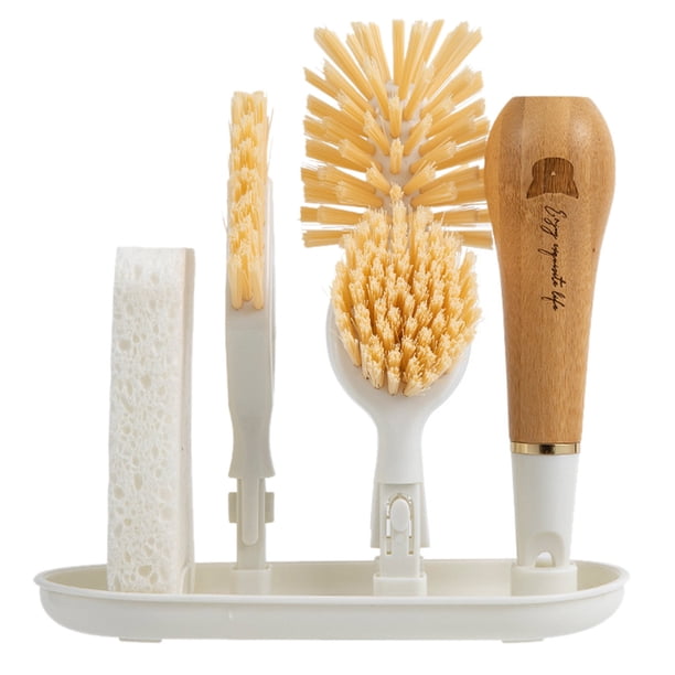 Gibobby Cepillo de limpieza de cabezales de una , de cepillo reemplazable, cepillo de cocina, cepillo de taza, cepillo de pulpa de , cepillo(Blanco)