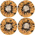 thumbnail image 2 of Shower Caps,Halloween Witch Hat Pattern Waterproof Shower Cap for Women 4 Pieces,Double Reusable Hair Cover for Shower PEVA Elastic Stretch Hem, 2 of 7
