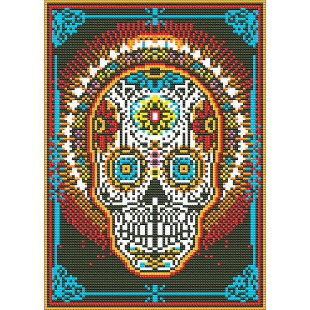Diamond Painting (DE7997) 5D DIY Square Luminous Skull Home Decor (LZYG28) 30x40cm Hugtrwg Para estrenar