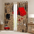 thumbnail image 2 of Erosebridal Boys Girls Camping RV Car Black Out Curtains,Jungle Animal Bear Curtains Pack of 2 (42x63 Each) For Kids Teens, 2 of 6