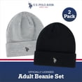 thumbnail image 3 of U.S. Polo Assn. Men's 2-Pack Fleece Lined Logo Beanies, 3 of 7