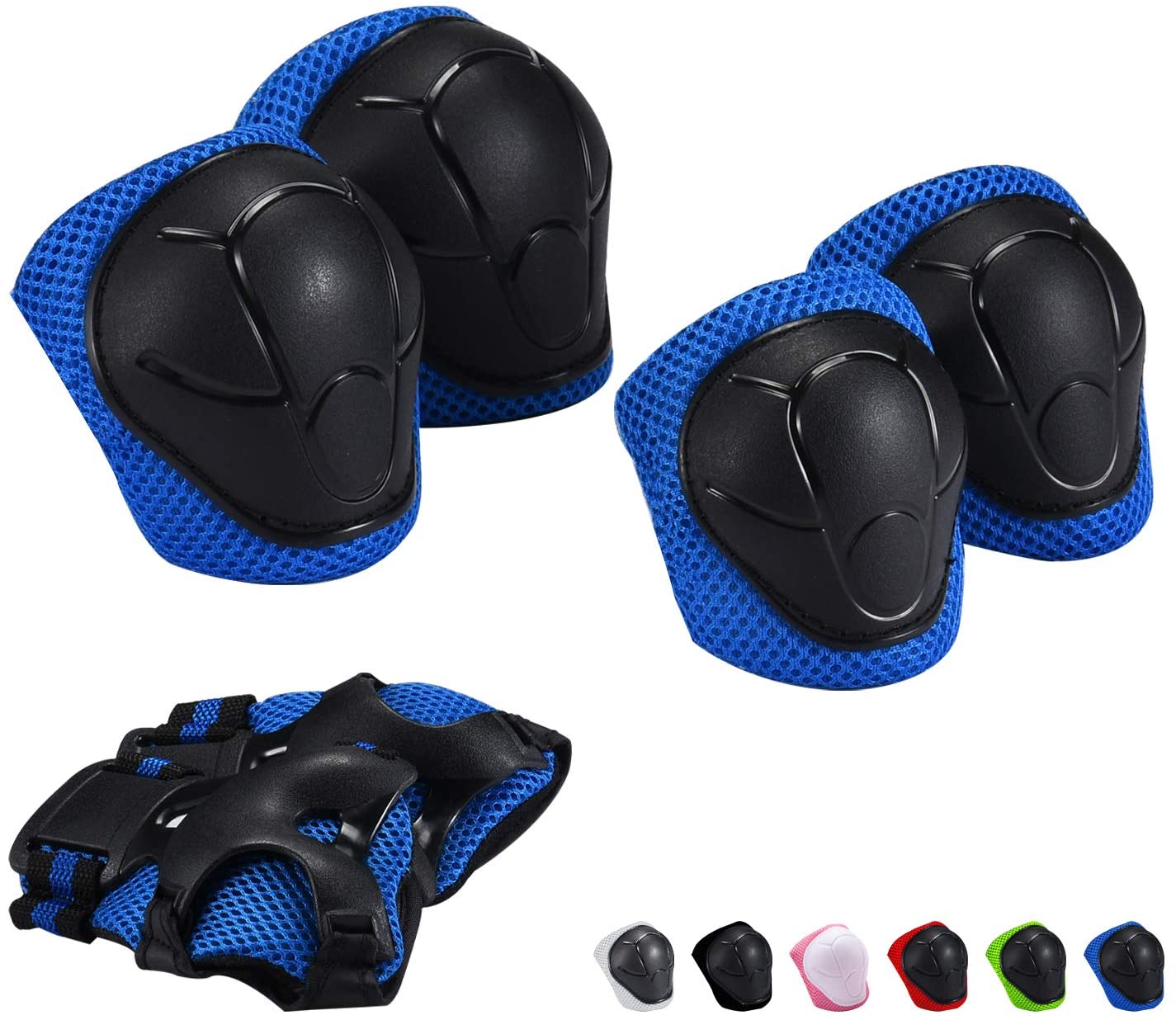 Protections Genoux/coudes/poignets Enfants - Taille Unique 3-12 Ans, Lot Complet, Pour Skate, Roller, Vélo