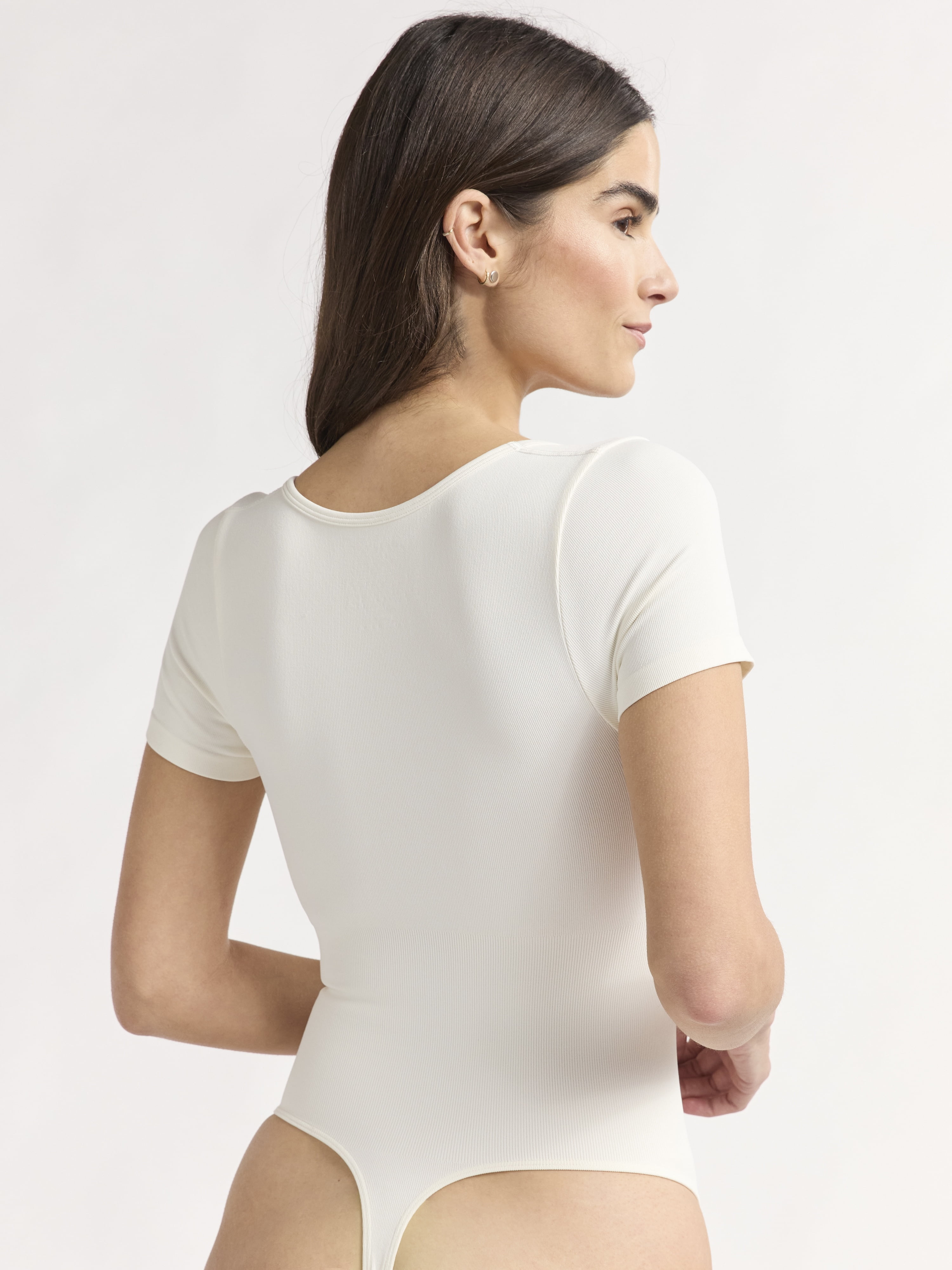 Joyspun Women's Seamless Slimming Bodysuit with Short Sleeves, 2- Pack, Sizes XS-XXXL