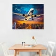 thumbnail image 2 of Nawypu  Modern Airplane Wall Art Picture Airplane Flying in The Colorful Sky Canvas Wall Art Aircraft Wall Posters for Boys Room Living Room Decor, 2 of 4