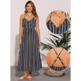 thumbnail image 2 of DARING DIVA Casual Spaghetti Strap Flowy Smocked Maxi Dress XS Black, 2 of 6