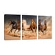 thumbnail image 1 of Cuadro Decorativo Tríptico Vertical Caballos Desierto Canvas Revolution Set De 3 Cuadros 25x38 cm, 1 of 5