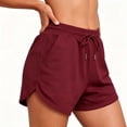 thumbnail image 4 of Admvng Womens Shorts Elastic Waist Drawstring Casual Comfy Running Shorts with Side Pockets for Gym Loungewear, 4 of 5