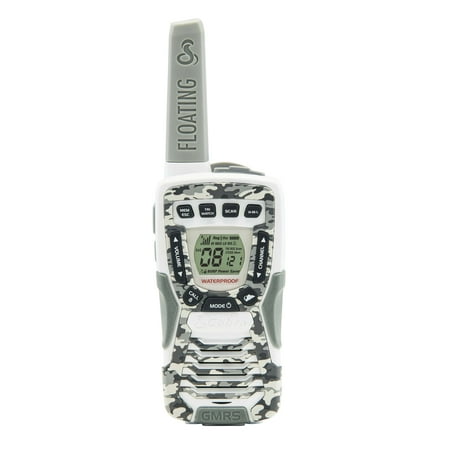 Cobra 37-Mile Floating Walkie Talkie 2 Pack Radio Set, Camo White