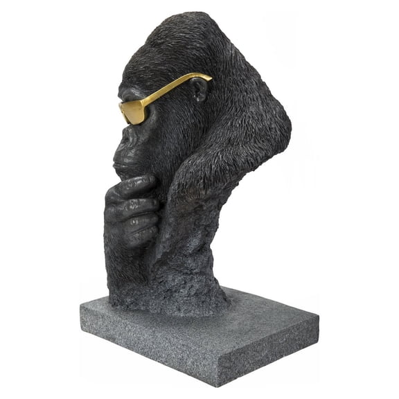 Hi-Line Gift Ltd. Gorilla Head with Golden Glasses