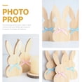 thumbnail image 3 of 3 Pcs Rabbit Wooden Sign Decoration DIY Bunny Cutouts Easter Decorations Emblems Paper Kids Safety Party Favor Office, 3 of 6