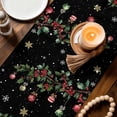 thumbnail image 4 of Black Christmas Table Runner 72 Inches, Xmas Christmas Tree Snowflake Bed Runner Dresser Scarves Tabletop for Indoor Outdoor Parties/Ceremony/Banquet, 18" x 72", 4 of 8