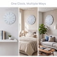 thumbnail image 6 of REGALWOVEN Wall Clock Silent Non-Ticking Analog Clocks Battery Operated Classic Decorative Blue 12 Inch, 6 of 7