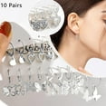 thumbnail image 3 of hollow butterfly dangling earrings simple earrings female temperament AU05 K9M6, 3 of 5