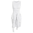 thumbnail image 3 of ZAFUL for Women Prom Dress or Cocktail Dress Evening Part Dress Sheer Mesh Wrap-tie Slinky Bodycon Dress White S, 3 of 7