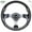 Gray Steering Wheel, variant on 10L0L Golf Cart Steering Wheel Fits EZGO TXT RXV,Club Car DS Precedent,Yamaha G29 Drive and others - Carbon Fiber ( Adapter not Include)
