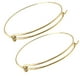 thumbnail image 2 of 20 pulseras elásticas de alambre ajustables para mujer (doradas), 2 of 5