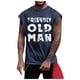 thumbnail image 1 of Summer Men's Solid Color Printed Sweat-absorbing Breathable Shoulder Expanding Sleeveless Vest L, 1 of 5