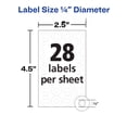 thumbnail image 2 of Avery Removable Reinforcement Labels, 1/4", White, 924 Count, 2 of 5