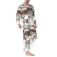 thumbnail image 2 of Susaid Woodland Forest With Deers Print Men's Long Sleeve Pajama Set, Two-Piece Button-Down Loungewear PJs Set, Comfortable Sleepwear for Relaxation-Medium, 2 of 7