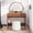 Espresso, variant on 39" Makeup Vanity Table with Mirror Touch Screen Lighted Mirror, Dressing Table with Drawer for Bedroom, White
