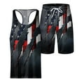 thumbnail image 3 of Vedolay Suits for Mens Summer Leisure Sports Tank Top and Shorts Two Piece Set,Black XXL, 3 of 5