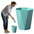 thumbnail image 2 of Plastic Small Trash Can Wastebasket Garbage Container Basket for Bathrooms Laundry Room Kitchens teen Rooms Dorms, Trash Can *1, 2 of 9