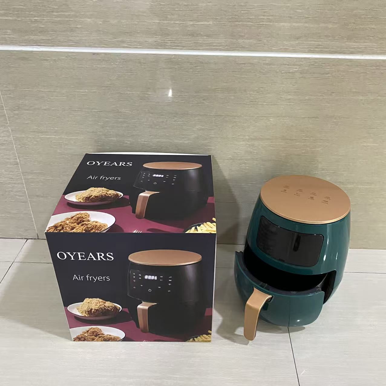 OYEARS Air fryers, No Flipping Required, with Stainless Steel & Clear Window, 13-in-1 Functions, Advanced Air Fryer for Healthy, Fast & Efficient Frying