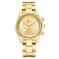 Kayannuo Women Fashion Watch Clock Stainless Steel Casual Dress Wrist Crystal