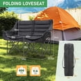 thumbnail image 4 of Outdoor Double Camping Chair Oversized Loveseat Camping Couch Folding Camping Chairs for Adults with Cup & Wine Glass Holder, Portable Double Chair for Camp Lawn Picnic, Support 600LBS, 4 of 8