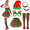 Christmas Costumes #03, variant on 4pcs Pumpkin Costume Adult Halloween Costume for Women, Glow in the Dark Halloween Costumes with Pumpkin Poncho Headband & Bag,Trick or Treat Bags and Stocking,Halloween Pumpkin Candy Bag