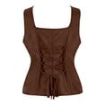 thumbnail image 3 of FASHOFT Corset Tops For Women Renaissance Steampunk Royal Corset Vest Lace Up Steel Boned Waist Shaping Outer Bustier Leather Corset XXXL, 3 of 3