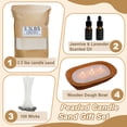 thumbnail image 3 of Pearled Candle Sand Gift Set with Wicks,3.3 lbs Sand Wax Candle Kit:Wooden Dough Bowl,100 Wicks,Scented Oil,Up to 360 Hours Burn Time,Non-Toxic,Reusable Candle Making Kit,White, 3 of 5
