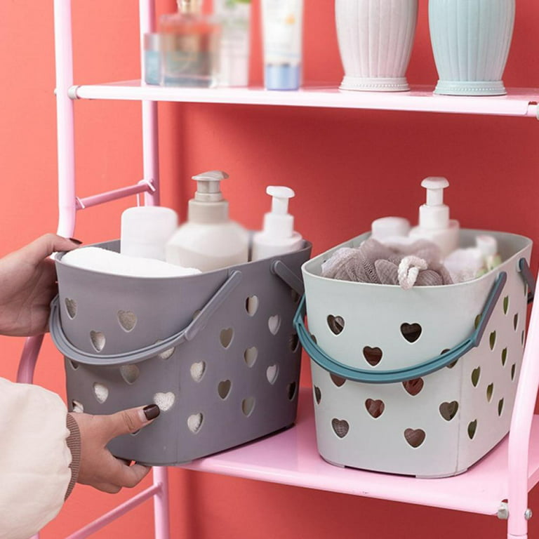Portable Shower Caddy Basket, Plastic Organizer Storage Tote with Handles  Toiletry Bag Bin Box for Bathroom, College Dorm Room Essentials, Kitchen 