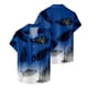 thumbnail image 5 of Camisas Negras Para Hombre Moda para hombre Casual Beach Seaside 3D Impresión digital Hebilla Solapa Camisa de manga corta Top (Blue, XL), 5 of 7