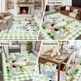 thumbnail image 5 of 5'x7' Area Rugs for Living Room Bedroom, Easter Washable Rug Carpet Runner Indoor Outdoor, Spring Gnomes Flowers Rabbit Butterfly Green Plaid Non Slip Floor Mats Area Rug for Kitchen, Nursery, 5 of 8