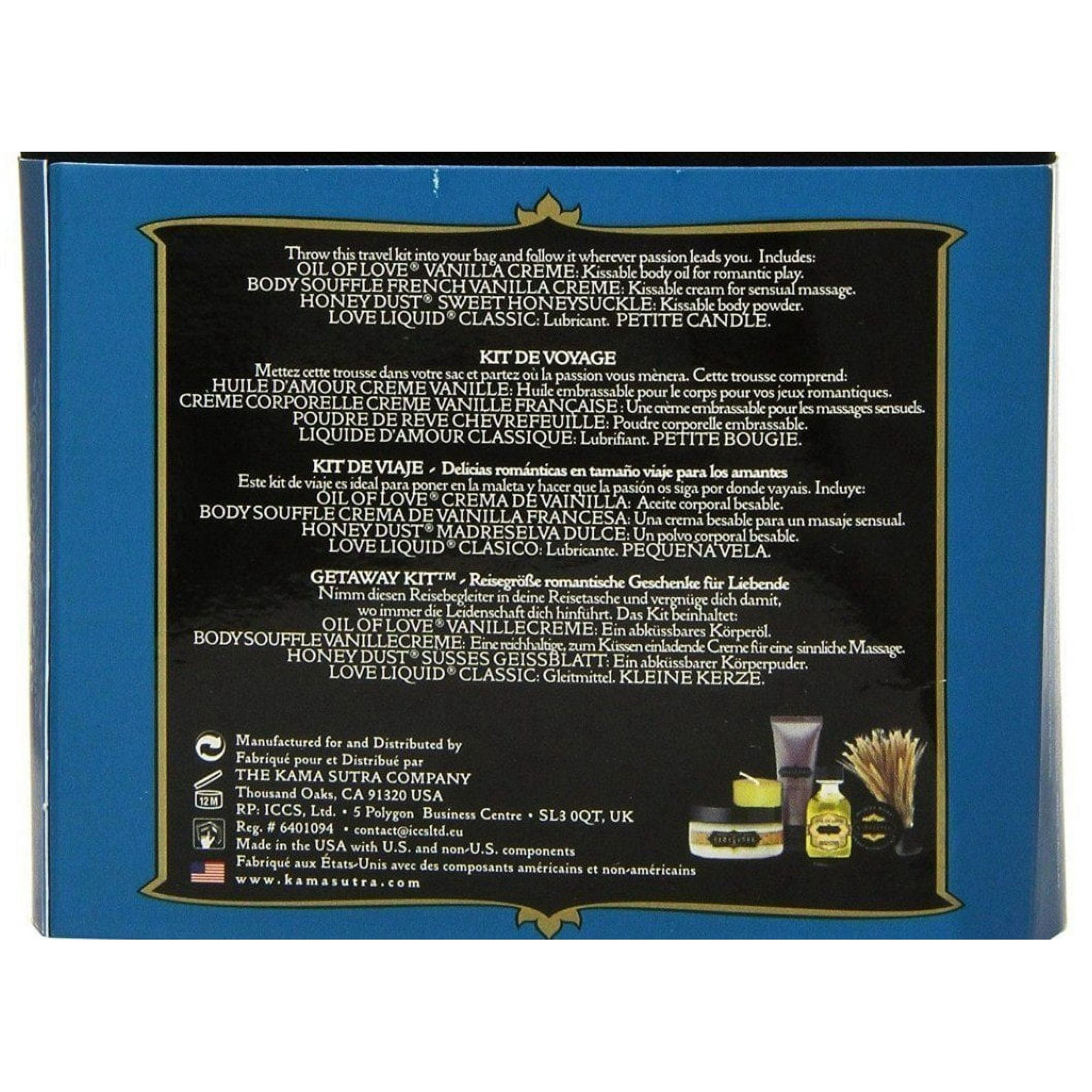 Kama Sutra Intimate Gift Sets & Fun Travel Kits THE GETAWAY KIT (Escape to a romantic paradise with the essential travel kit for lovers.)