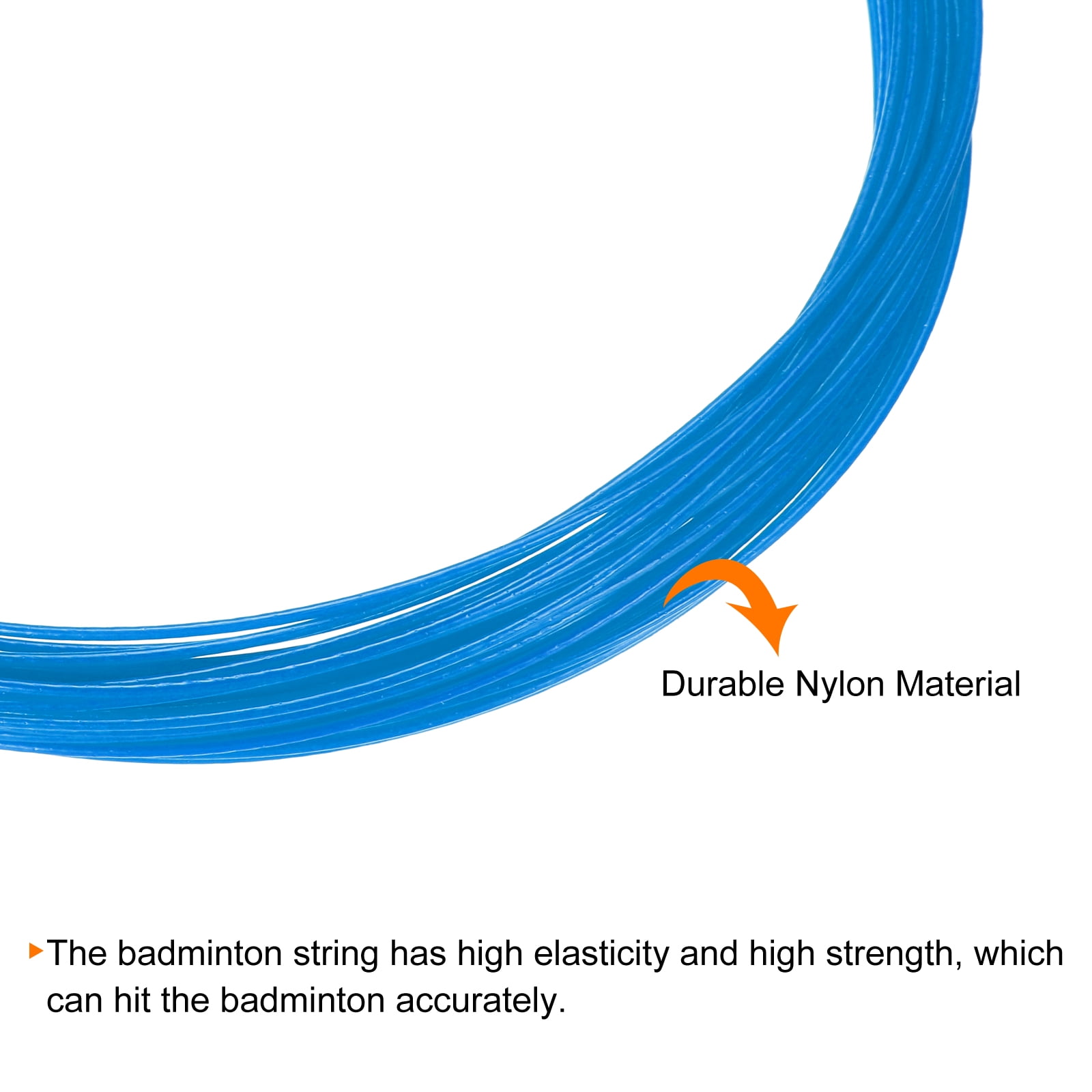 Unique Bargains High Elastic Nylon Badminton Racket Racquet String for Badminton Training Blue
