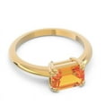 thumbnail image 3 of 2.50 Carat Emerald Cut Citrine Gemstone Sparkle Wedding Ring for Ladies Solid 18K Yellow Gold Size 11 by Diamond Capitals, 3 of 8