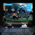 thumbnail image 3 of 5G WiFi Bluetooth Projector, Native 1080P 20000LM 450" Display Support 4K Movie Projector, High Brightness for Home Theater and Business, Compatible with iOS/ Android/ TV Stick/ HDMI/ USB, 3 of 7