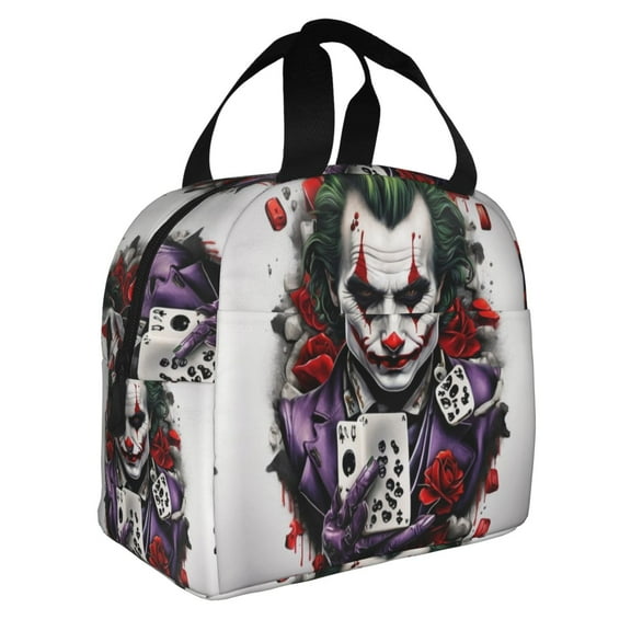 Joker Lunch Bag Insulated Lunch Box Reusable Cooler Cartoon Lunch Tote Bag Picnic Travel Office