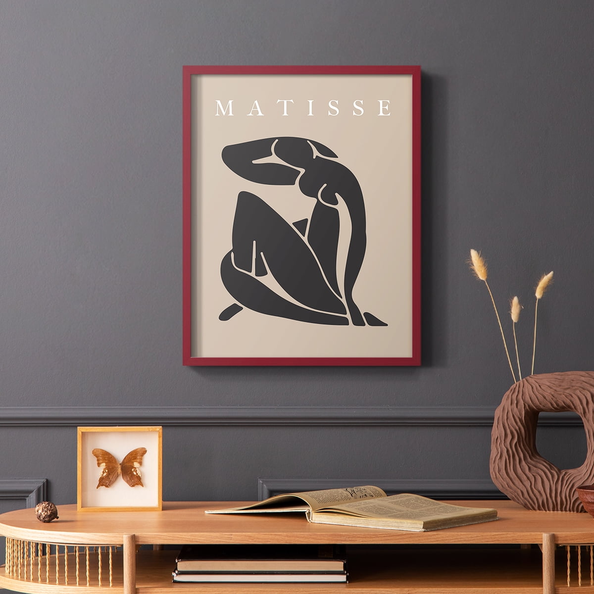 Matisse CCCLXXVIII in Red Solid Wood 8 x 10 Framed Print