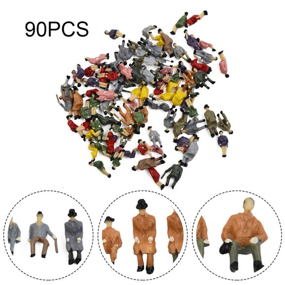 90Pcs Ho Scale All Seated People Sitting Figures Passengers Different Poses
