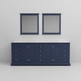thumbnail image 6 of 84 In. W X 22 D Navy Blue Bath Vanity - White Quartz Top & 34 Mirrors Soft Close Ample Storage With 2 Cabinets And 14 Drawers Scratch Stain Finish Double Countertop For Doors, 6 of 7