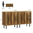 thumbnail image 2 of 59" Buffet Sideboard Cabinet with Adjustable Shelves, Set of 2 Sideboard Buffet with Storage, Rustic Brown, 2 of 9