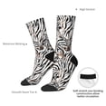 thumbnail image 4 of Gukieu Leopard And Zebra Print Contrast Color Mid-calf Socks, Sweat-wicking Athletic Socks, Unisex Clothing Accessories, 4 of 6