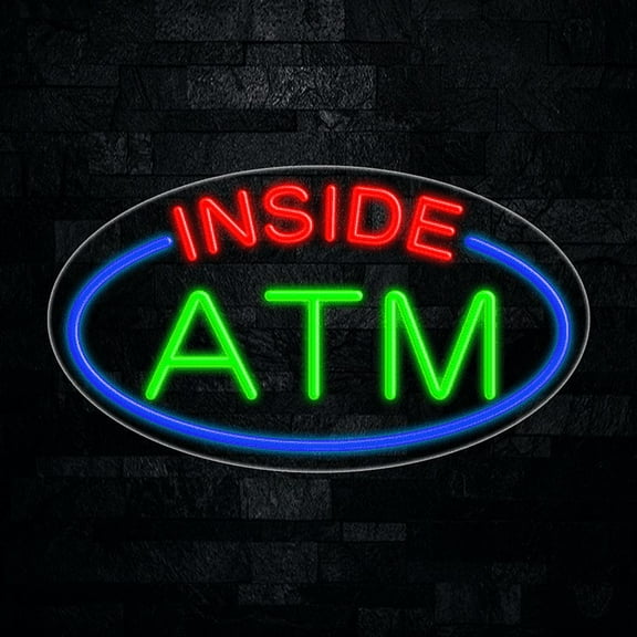ATM Inside LED Neon Sign 28"L x 16"H #34417